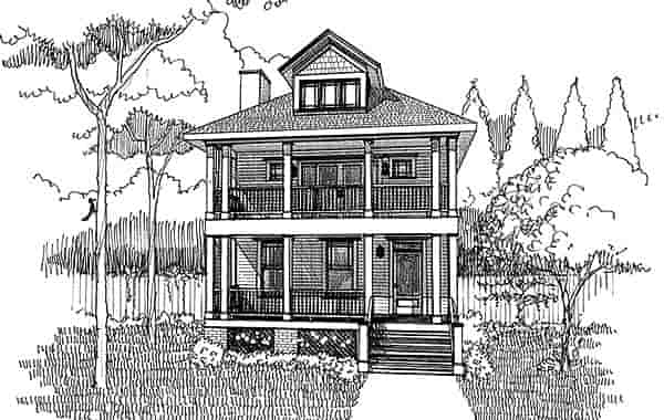 Colonial, Southern House Plan 75501 with 3 Beds, 3 Baths Picture 3