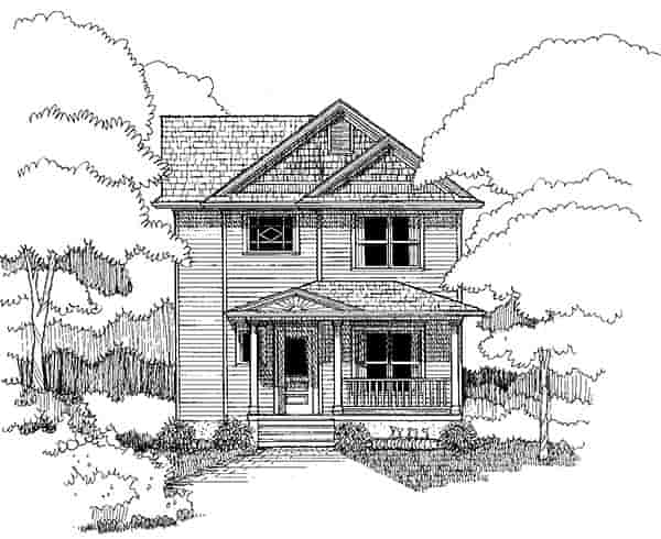 Colonial, Southern House Plan 75502 with 4 Beds, 3 Baths Picture 2