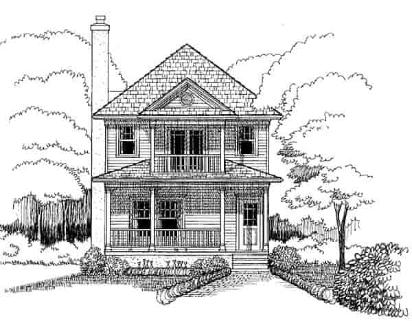 Colonial, Southern House Plan 75503 with 3 Beds, 3 Baths Picture 2