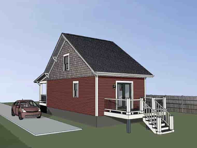 Cottage, Country House Plan 75510 with 1 Beds, 1 Baths Picture 1