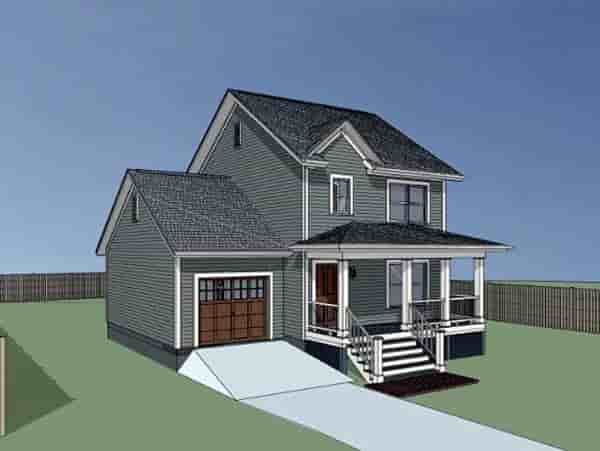 Colonial, Country, Southern House Plan 75520 with 3 Beds, 3 Baths, 1 Car Garage Picture 2