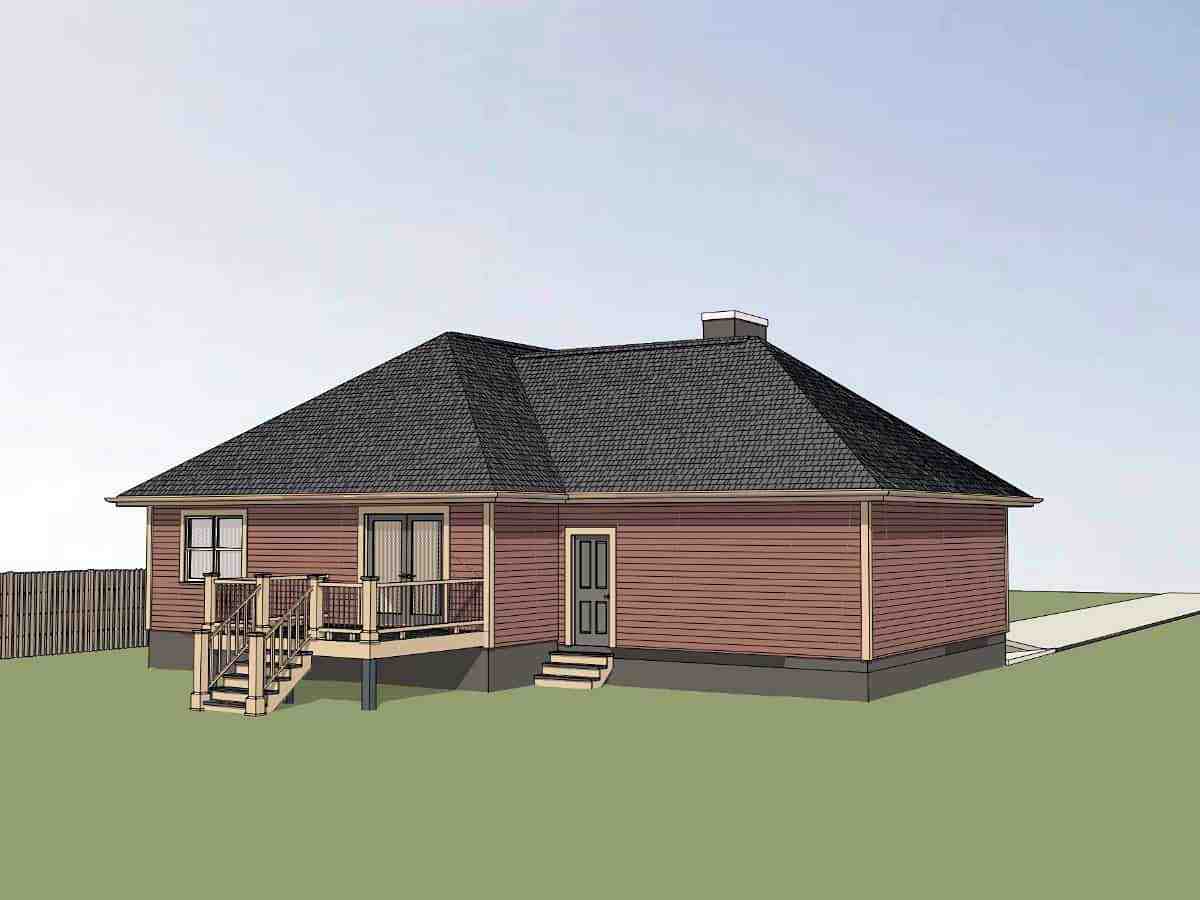 Cottage, Traditional House Plan 75539 with 3 Beds, 2 Baths, 1 Car Garage Picture 2