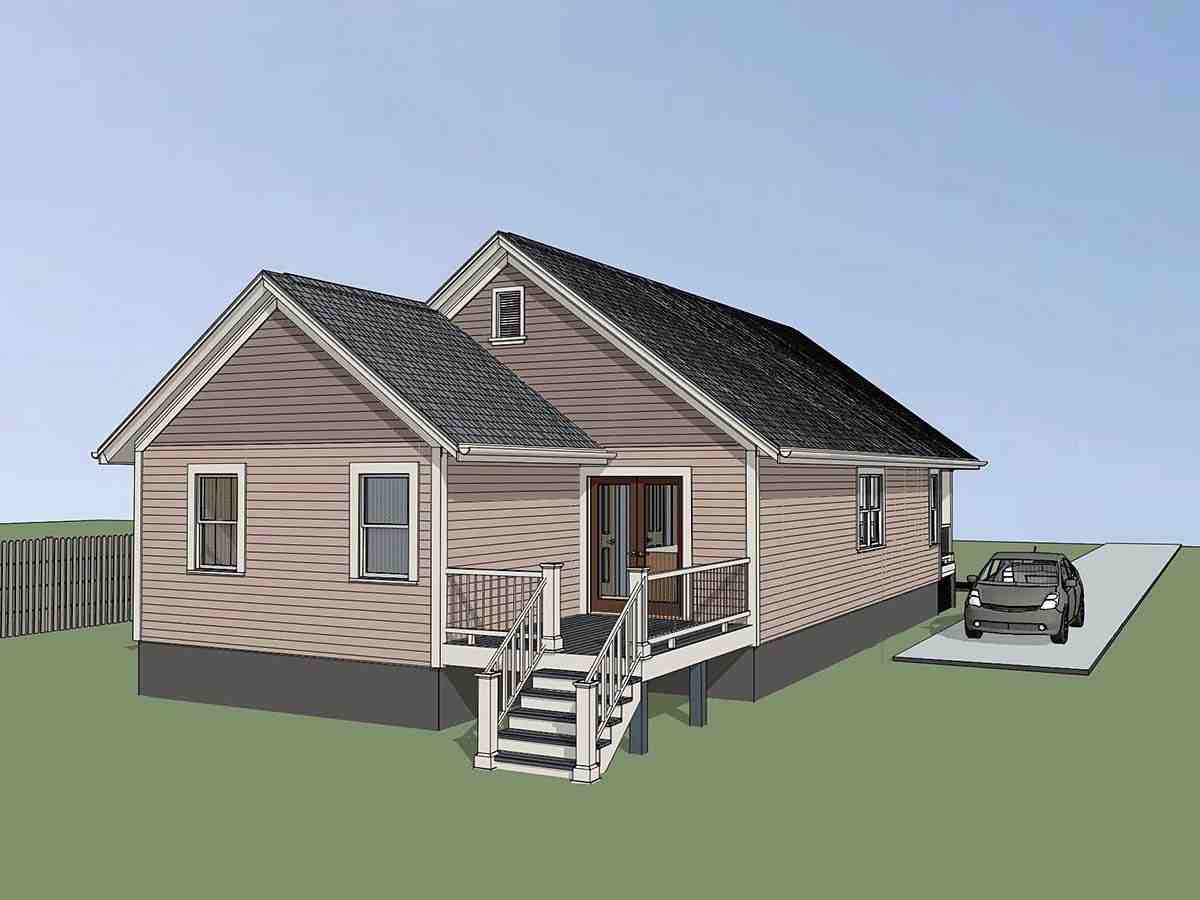 Bungalow, Cottage House Plan 75543 with 4 Beds, 2 Baths Picture 2