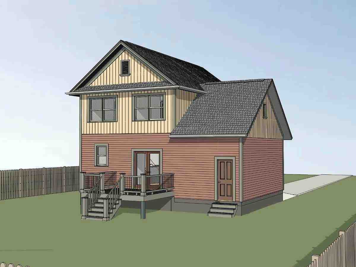 Bungalow, Craftsman House Plan 75544 with 3 Beds, 3 Baths, 1 Car Garage Picture 2