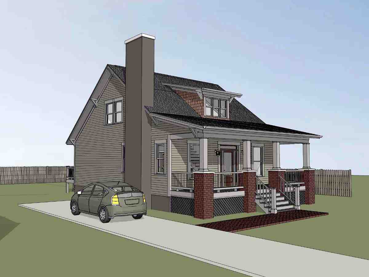 Bungalow, Cottage House Plan 75548 with 3 Beds, 2 Baths Picture 2