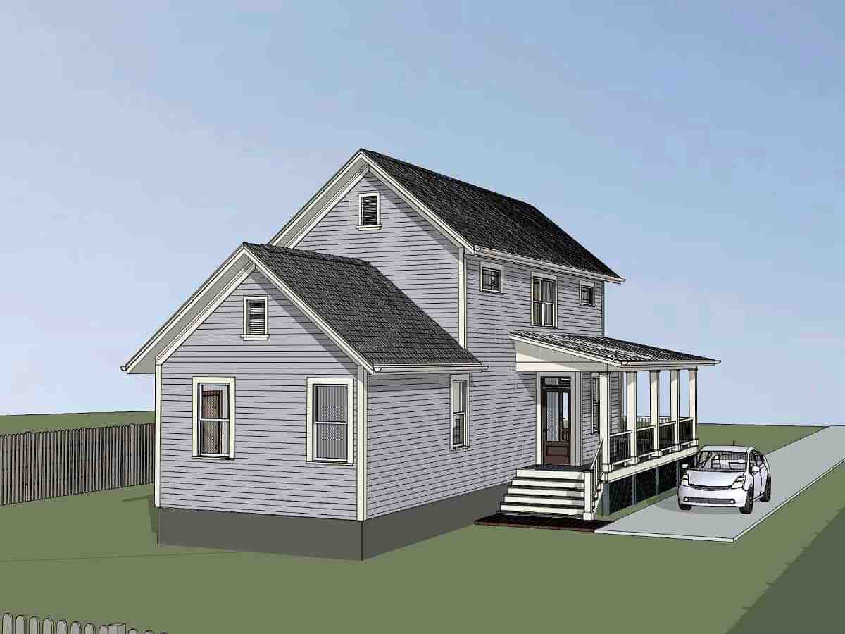 Colonial, Country, Southern House Plan 75555 with 3 Beds, 2 Baths Picture 2