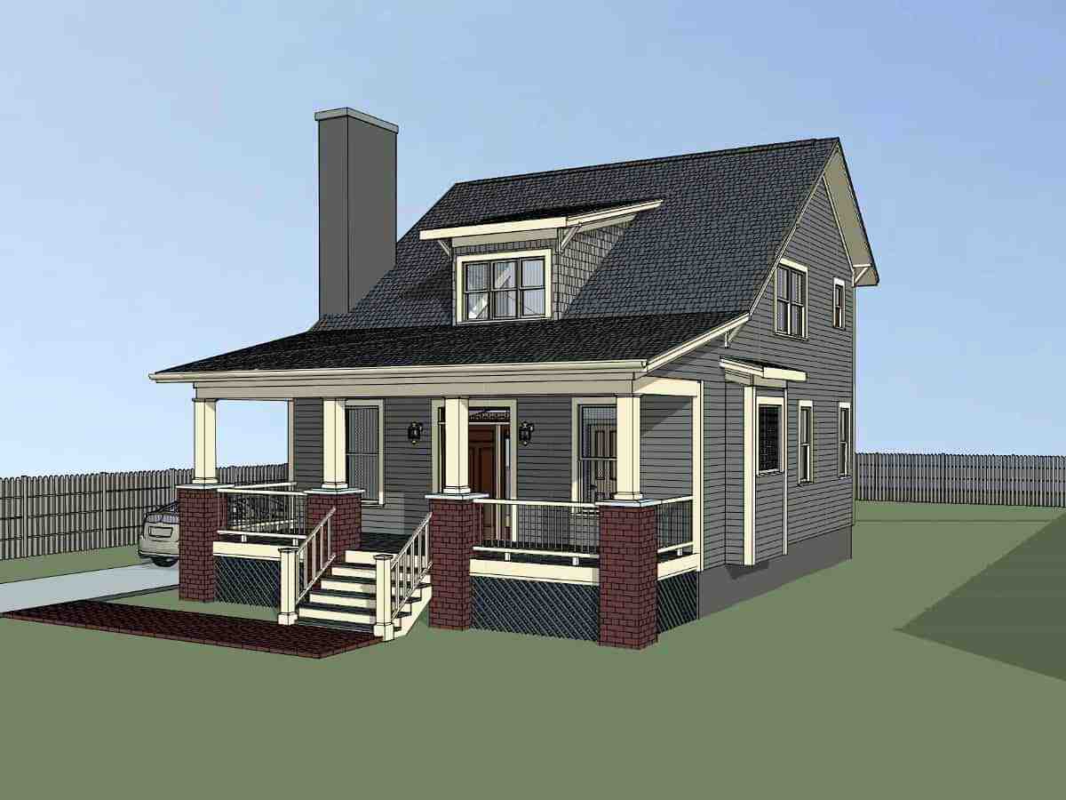 Bungalow, Cottage House Plan 75556 with 4 Beds, 2 Baths Picture 1