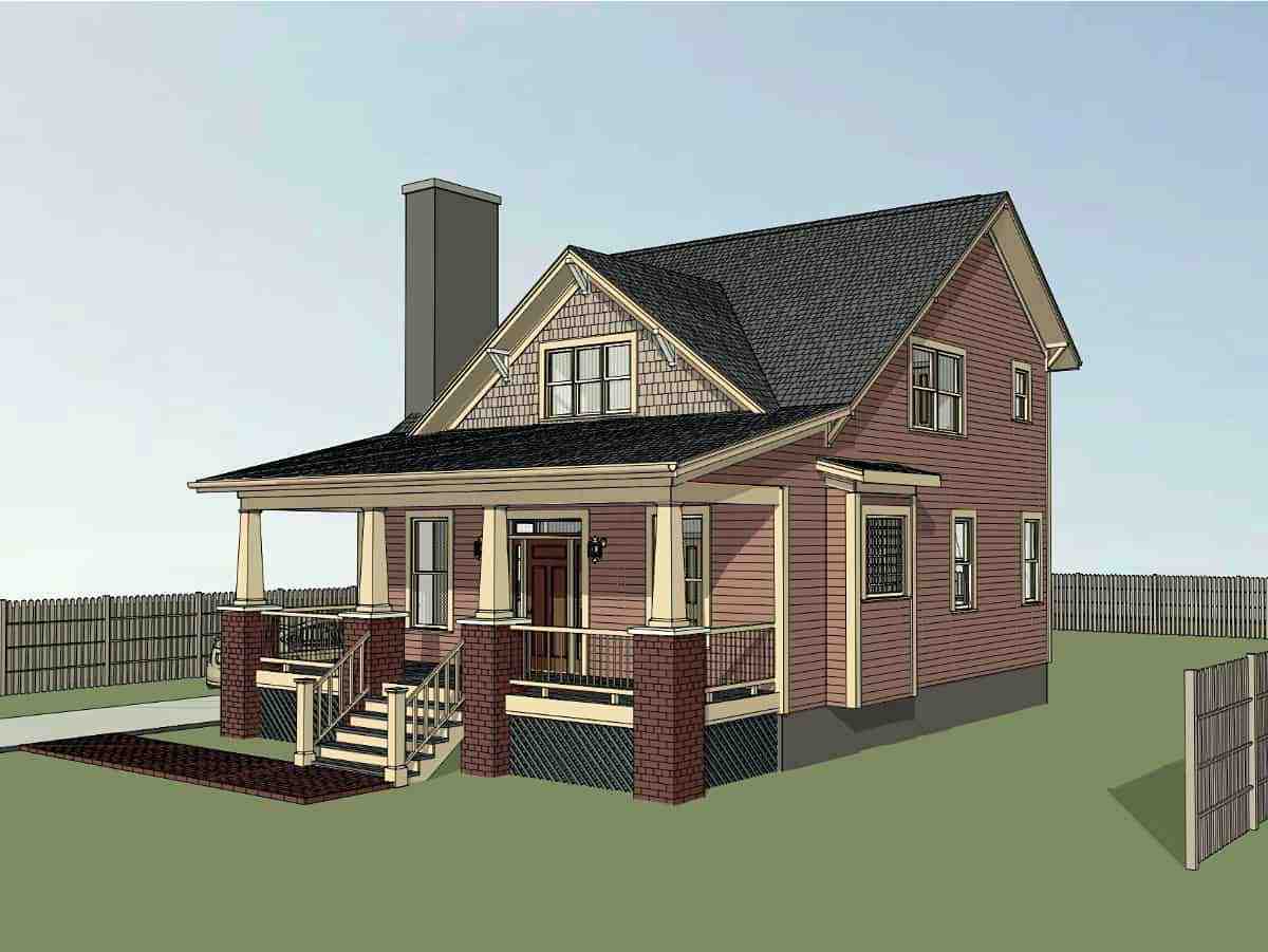 Bungalow, Cottage, Craftsman House Plan 75557 with 4 Beds, 2 Baths Picture 1
