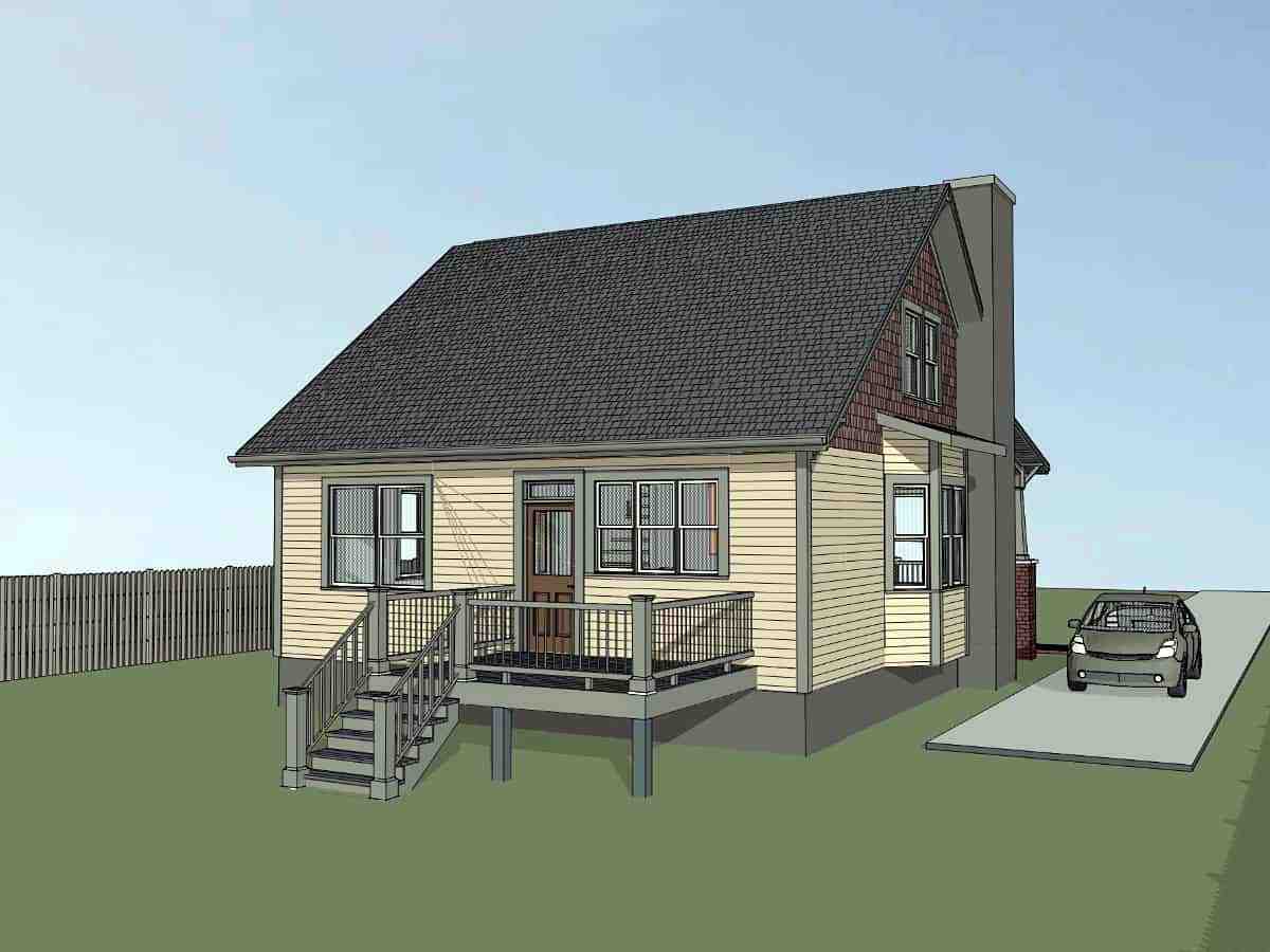Bungalow, Cottage, Craftsman House Plan 75561 with 3 Beds, 2 Baths Picture 2