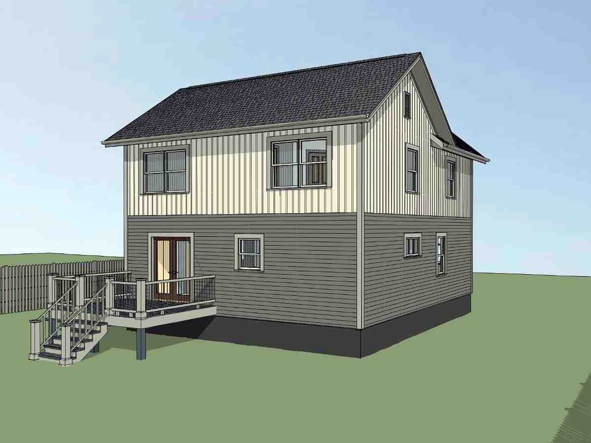 Bungalow, Colonial, Traditional House Plan 75565 with 4 Beds, 2 Baths Picture 2
