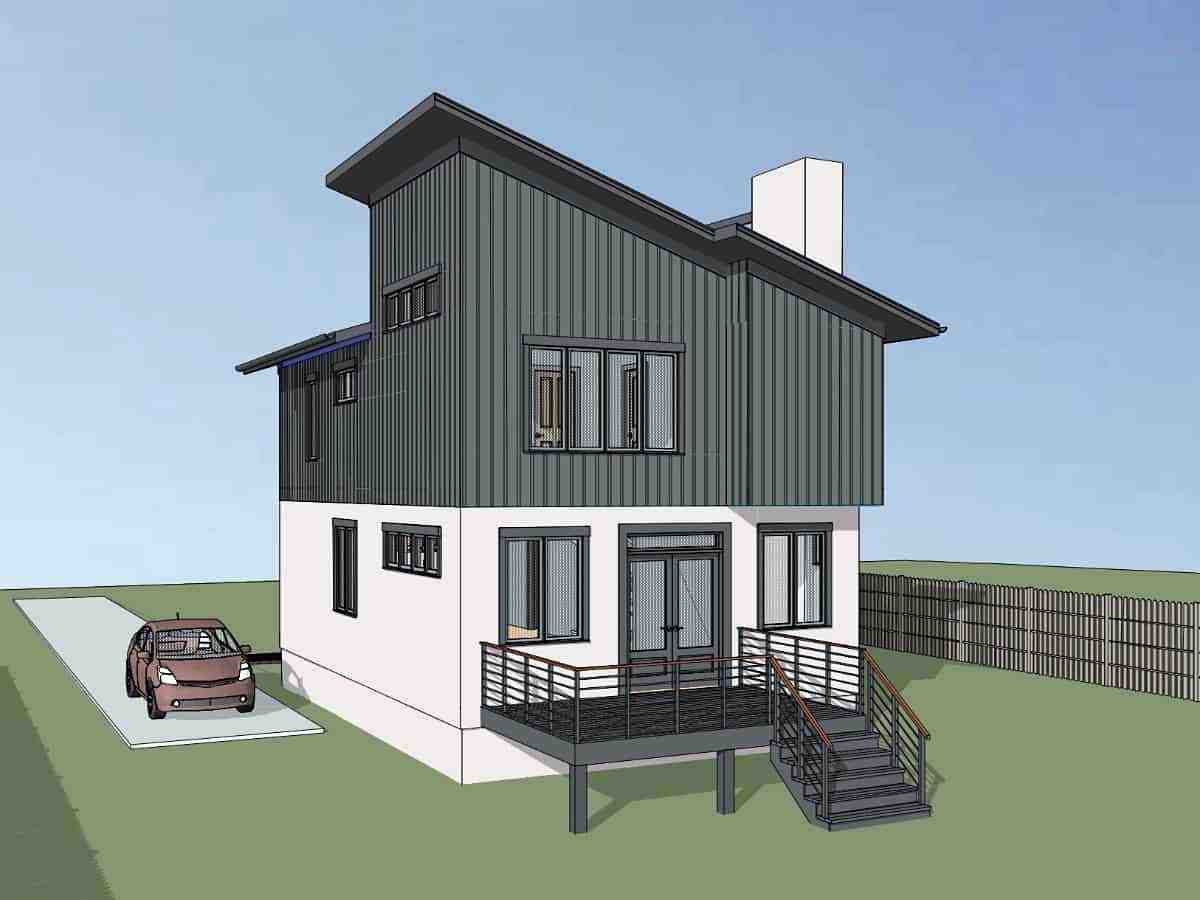 Contemporary, Cottage, Modern House Plan 75566 with 3 Beds, 3 Baths Picture 1
