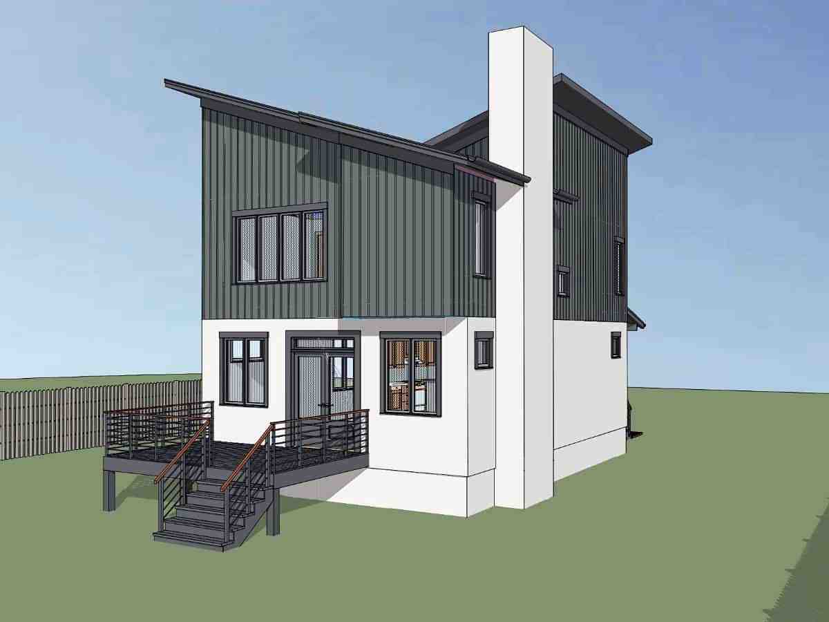 Contemporary, Cottage, Modern House Plan 75566 with 3 Beds, 3 Baths Picture 2