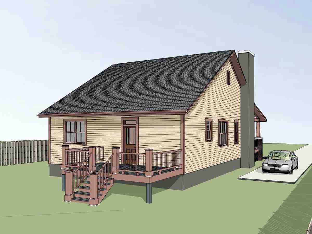 Bungalow, Cottage House Plan 75573 with 3 Beds, 2 Baths Picture 2