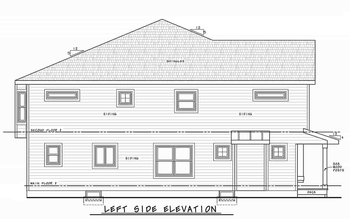 Narrow Lot, Southern, Traditional Multi-Family Plan 75713 with 4 Beds, 6 Baths Picture 2