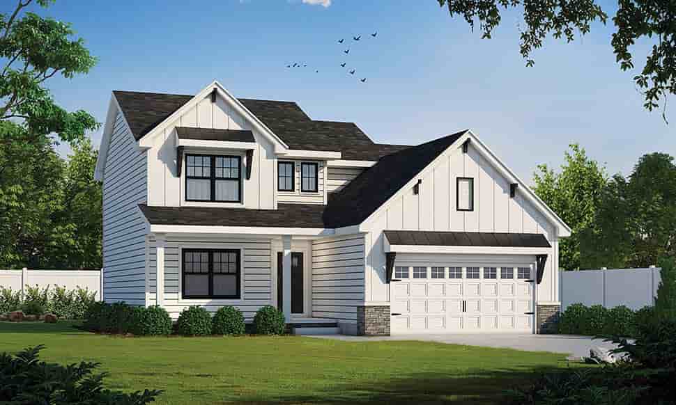 Farmhouse House Plan 75734 with 3 Beds, 3 Baths, 2 Car Garage Picture 3