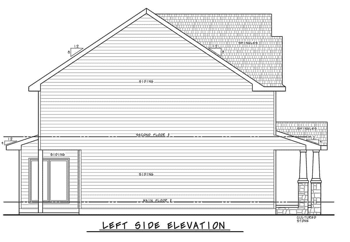 Craftsman House Plan 75735 with 3 Beds, 3 Baths, 2 Car Garage Picture 2