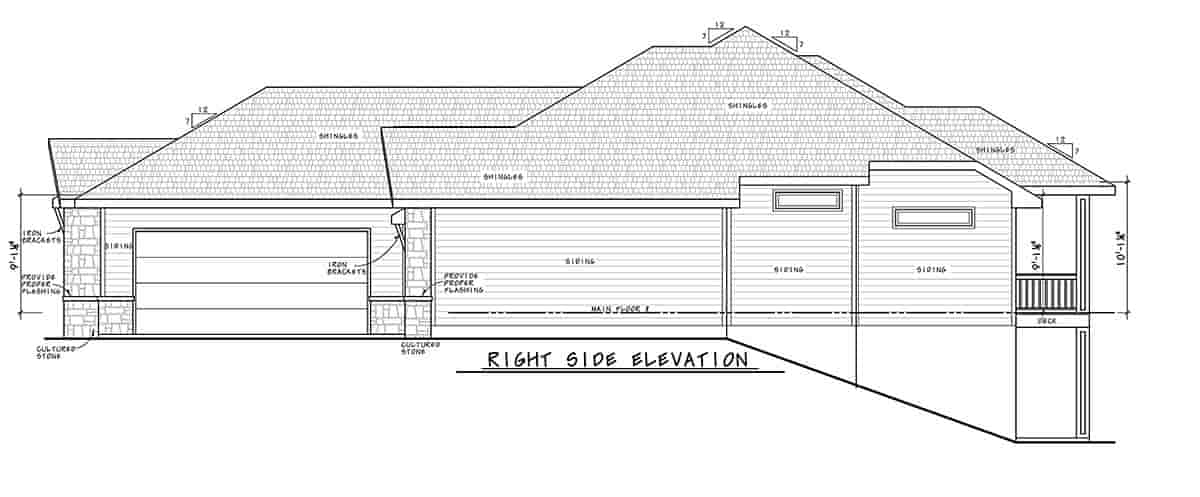 Craftsman House Plan 75740 with 4 Beds, 4 Baths, 3 Car Garage Picture 1