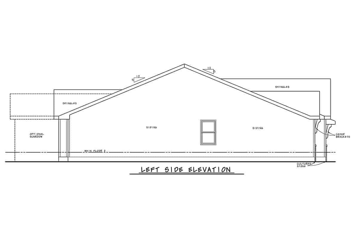 Craftsman House Plan 75751 with 2 Beds, 2 Baths, 2 Car Garage Picture 2