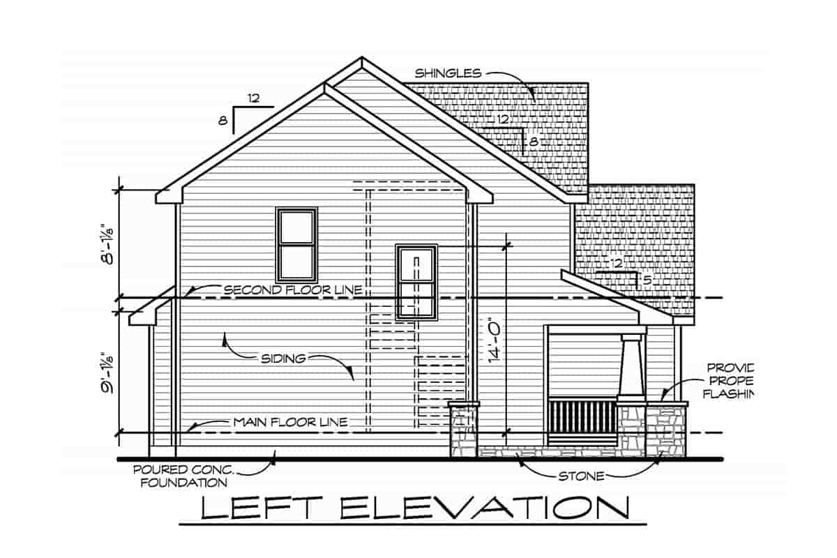 Craftsman, Traditional House Plan 75759 with 4 Beds, 3 Baths, 3 Car Garage Picture 2