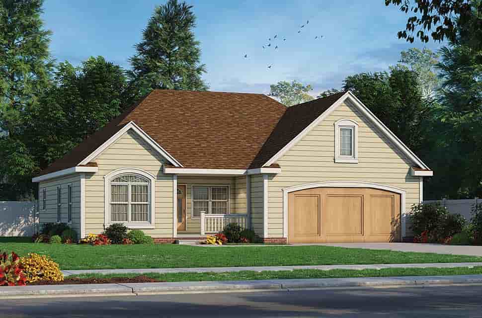 Traditional House Plan 75771 with 3 Beds, 2 Baths, 2 Car Garage Picture 3