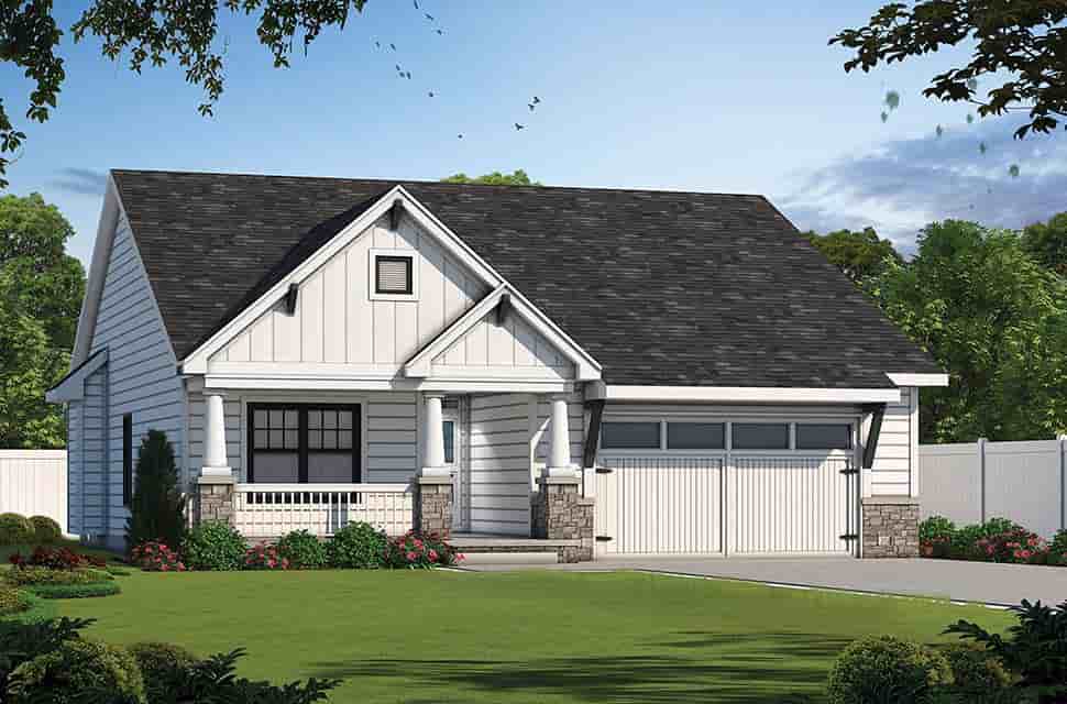 Cottage House Plan 75772 with 4 Beds, 3 Baths, 2 Car Garage Picture 3