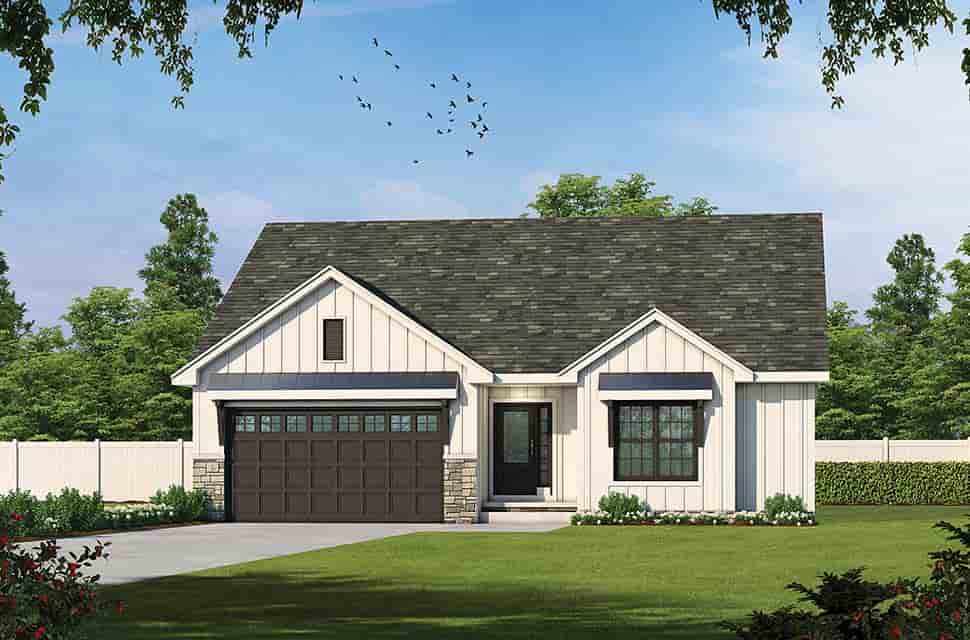 Farmhouse House Plan 75775 with 3 Beds, 3 Baths, 2 Car Garage Picture 4