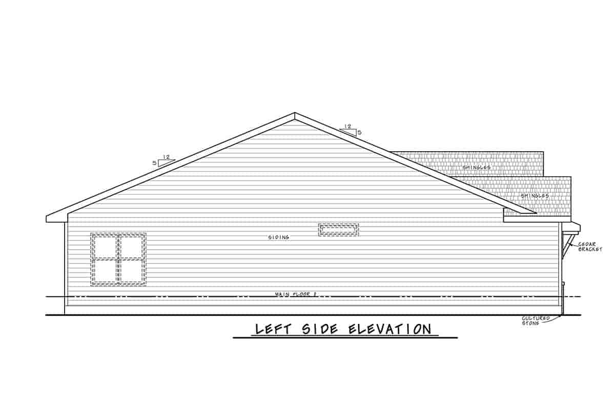 Farmhouse House Plan 75780 with 2 Beds, 2 Baths, 2 Car Garage Picture 2