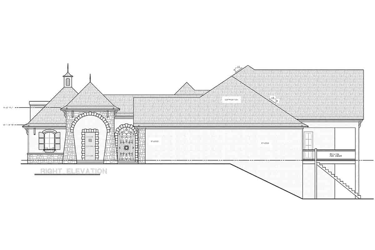 European House Plan 75783 with 4 Beds, 5 Baths, 4 Car Garage Picture 1
