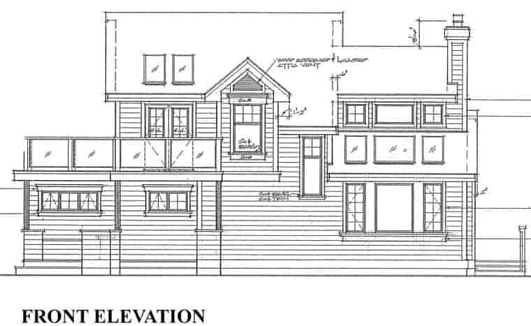 Cabin, Contemporary House Plan 76000 with 3 Beds, 2 Baths Picture 5