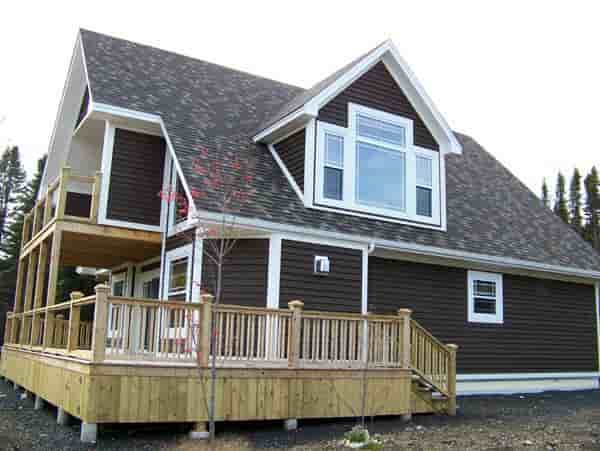 Cabin, Narrow Lot House Plan 76011 with 2 Beds, 2 Baths Picture 3