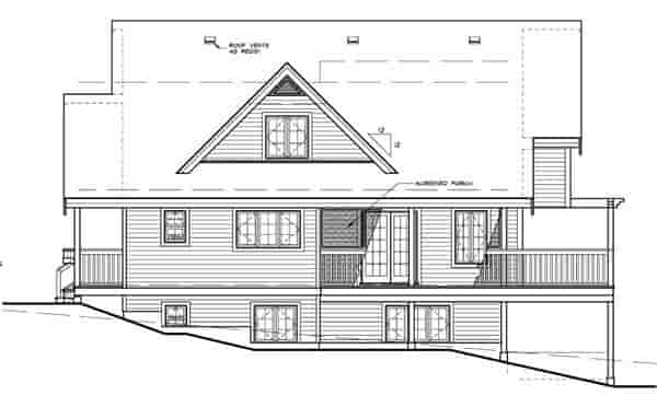 Cabin, Cottage House Plan 76014 with 5 Beds, 3 Baths Picture 2