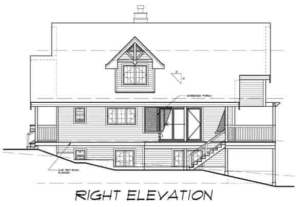 Cabin, Cottage House Plan 76016 with 3 Beds, 2 Baths Picture 2