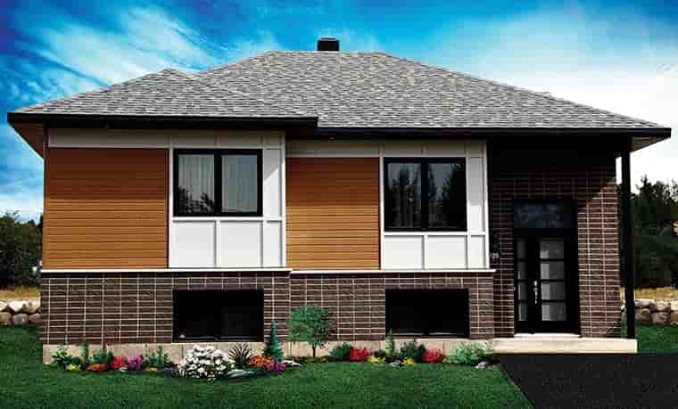 Contemporary House Plan 76359 with 2 Beds, 1 Baths Picture 1