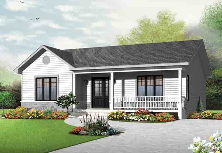 Country, Traditional House Plan 76384 with 2 Beds, 1 Baths Picture 1
