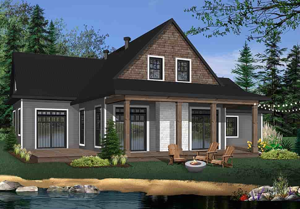 Cabin, Cottage, Country House Plan 76505 with 3 Beds, 3 Baths, 2 Car Garage Picture 1