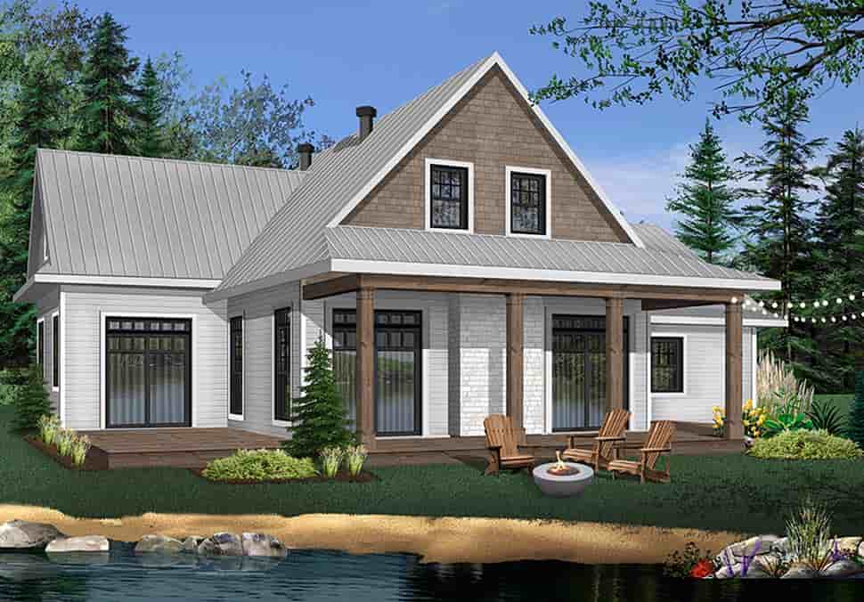 Cabin, Cottage, Country House Plan 76505 with 3 Beds, 3 Baths, 2 Car Garage Picture 2