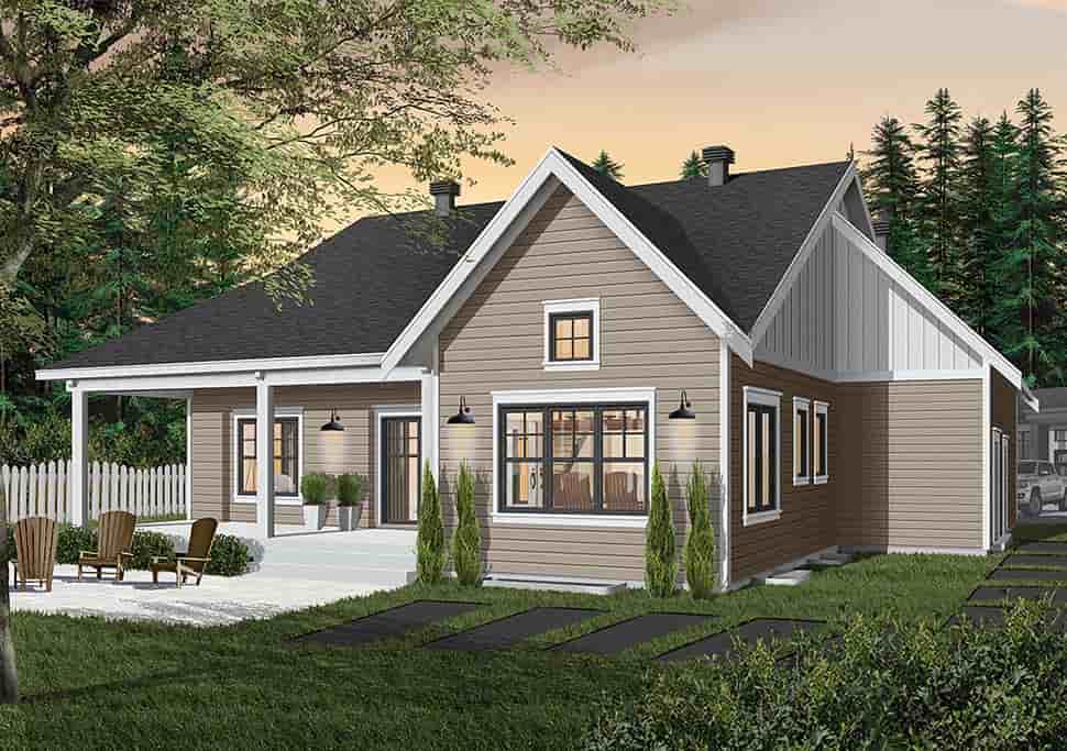 Bungalow House Plan 76524 with 2 Beds, 2 Baths, 2 Car Garage Picture 2