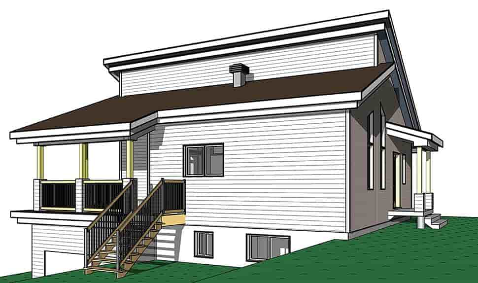 Contemporary, Cottage, Modern House Plan 76526 with 3 Beds, 2 Baths Picture 1
