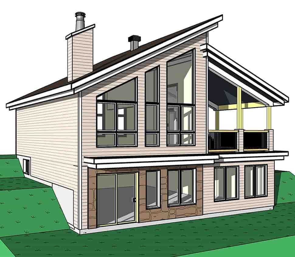 Contemporary, Cottage, Modern House Plan 76526 with 3 Beds, 2 Baths Picture 2