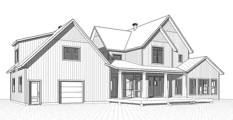 Country, Farmhouse, Traditional House Plan 76530 with 5 Beds, 4 Baths, 2 Car Garage Picture 1