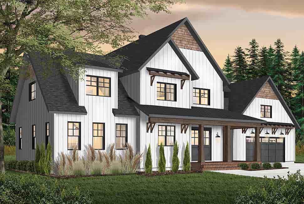 Country, Farmhouse, Traditional House Plan 76530 with 5 Beds, 4 Baths, 2 Car Garage Picture 2
