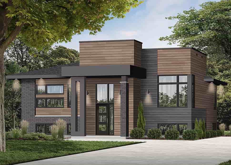 Contemporary, Modern House Plan 76535 with 2 Beds, 1 Baths Picture 1