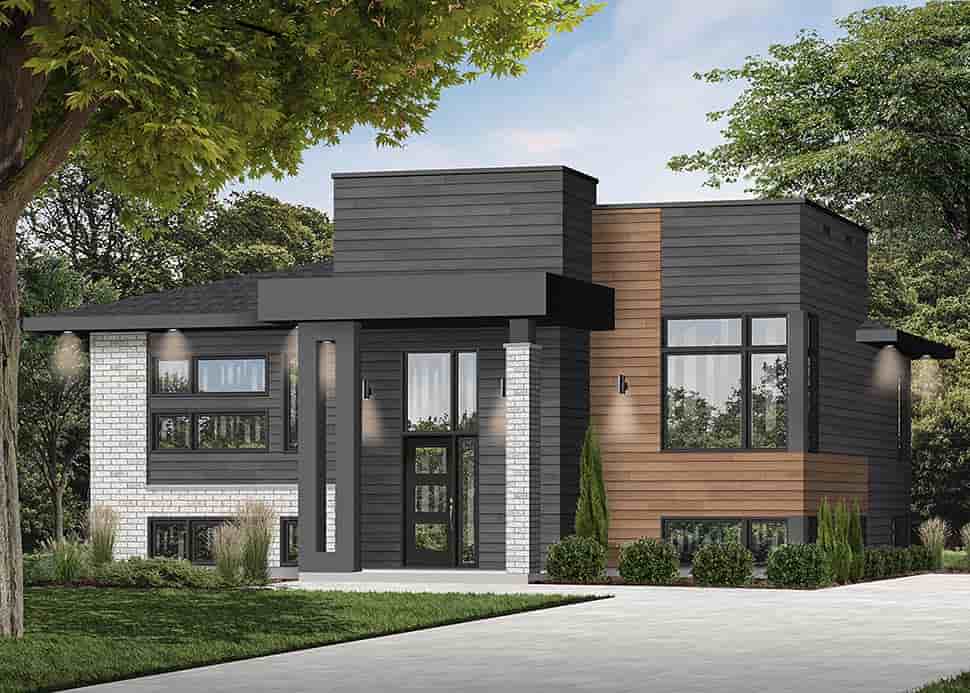 Contemporary, Modern House Plan 76535 with 2 Beds, 1 Baths Picture 2