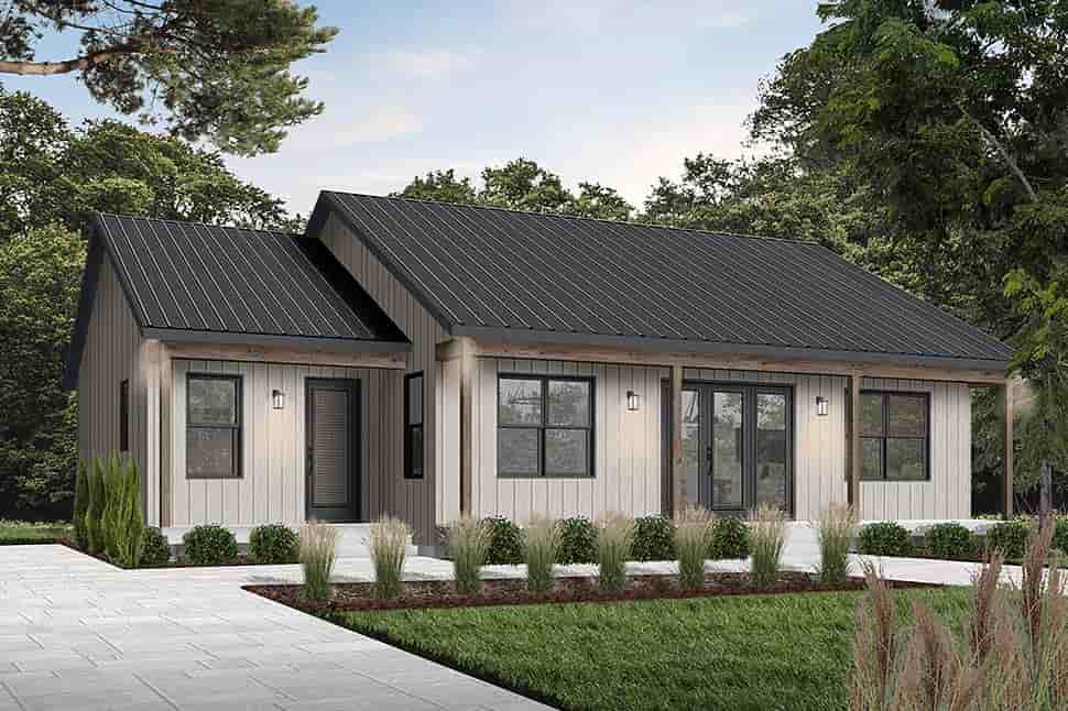Cottage House Plan 76545 with 2 Beds, 2 Baths Picture 1