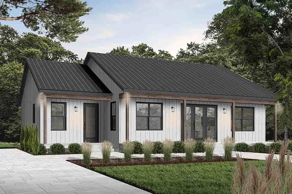 Cottage House Plan 76545 with 2 Beds, 2 Baths Picture 2