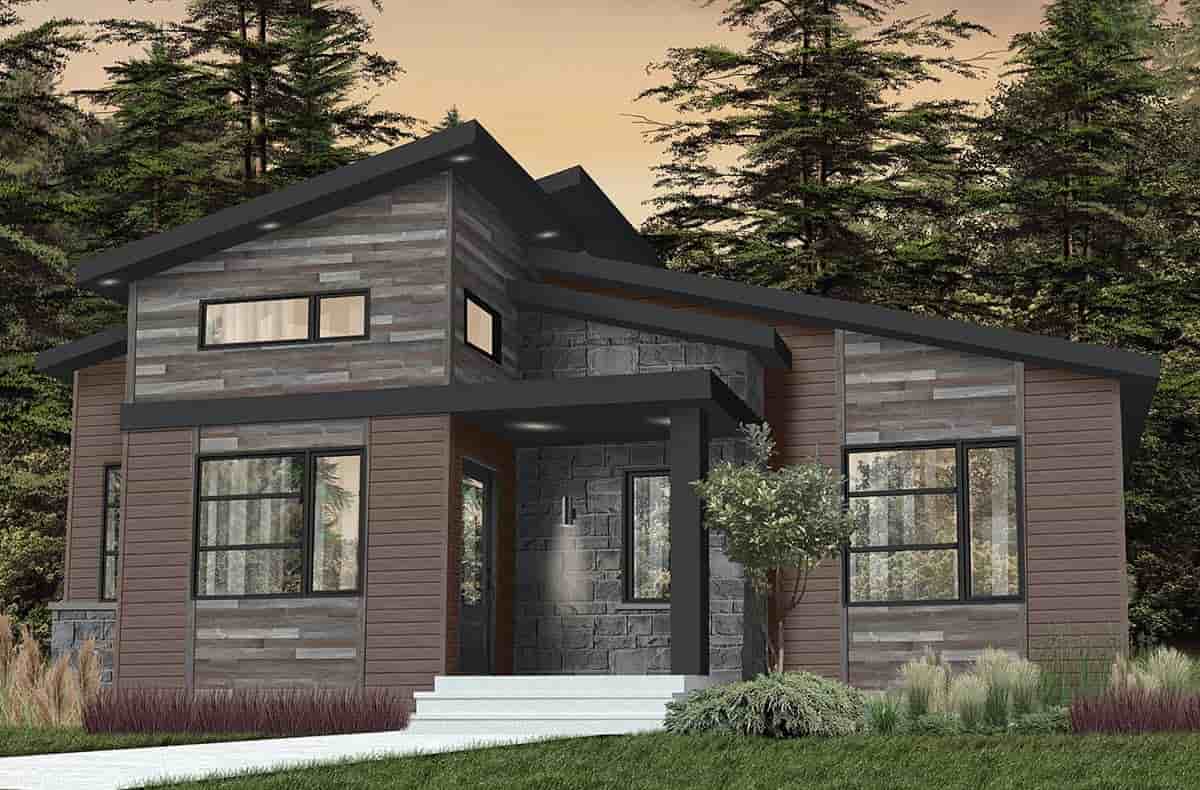 Contemporary, Country, Craftsman, Modern House Plan 76549 with 2 Beds, 1 Baths Picture 1