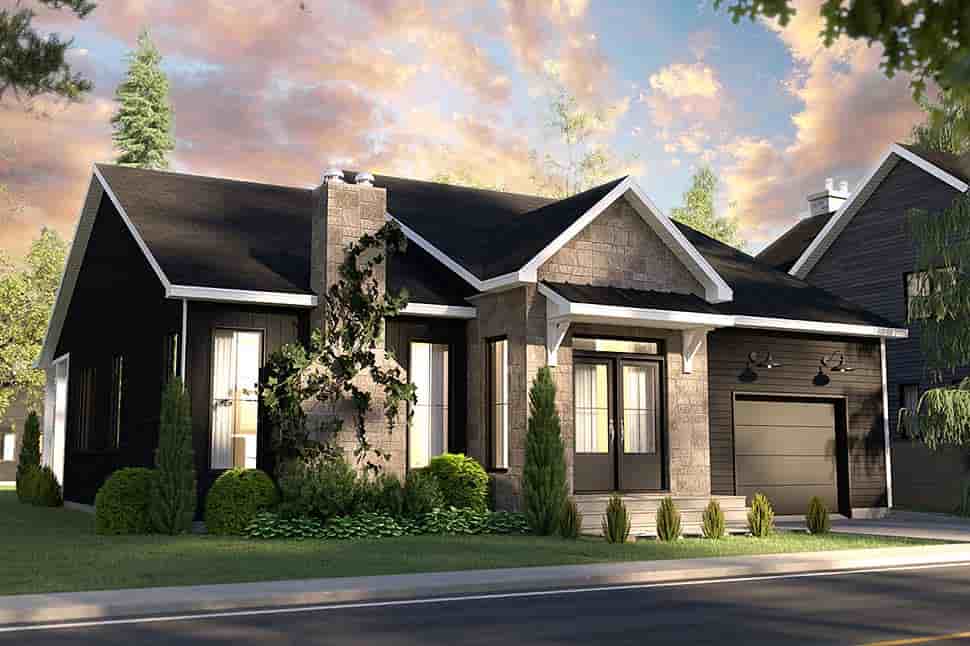 Bungalow, Country, Craftsman, Farmhouse, Ranch House Plan 76568 with 2 Beds, 2 Baths, 1 Car Garage Picture 2