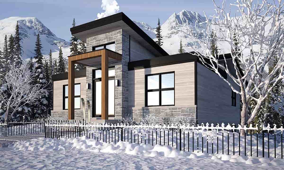Cabin, Contemporary, Cottage, Modern House Plan 76571 with 4 Beds, 3 Baths Picture 1