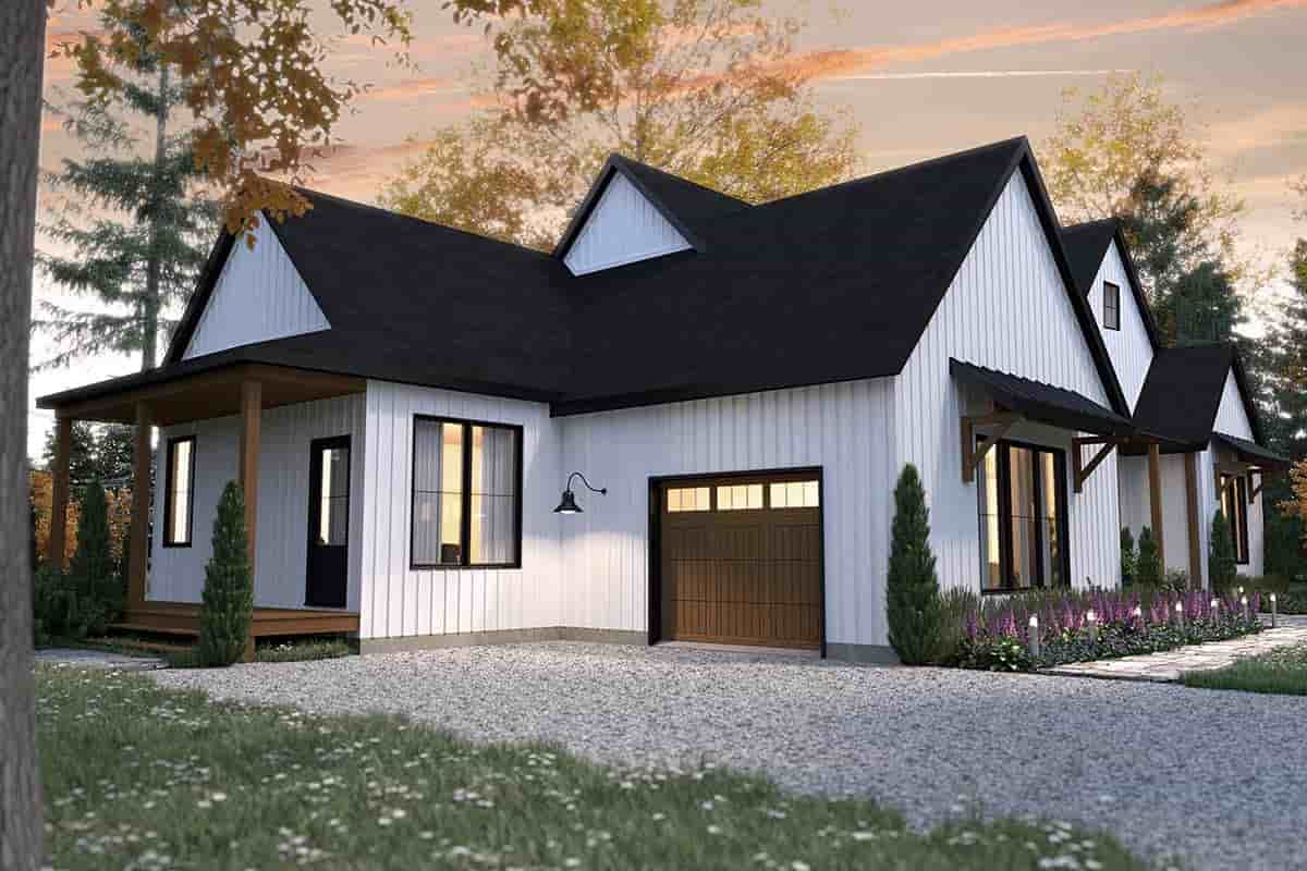 Cabin, Cottage, Country, Farmhouse, Ranch House Plan 76572 with 2 Beds, 3 Baths, 1 Car Garage Picture 2