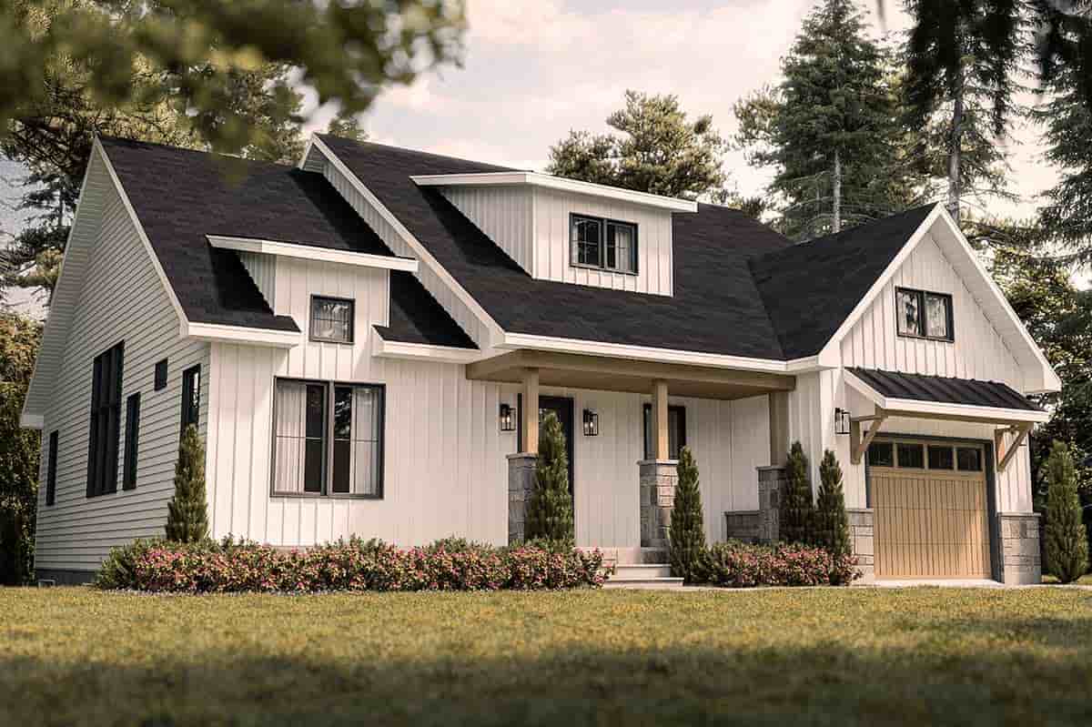 Craftsman, Farmhouse, Ranch House Plan 76579 with 3 Beds, 3 Baths, 1 Car Garage Picture 1